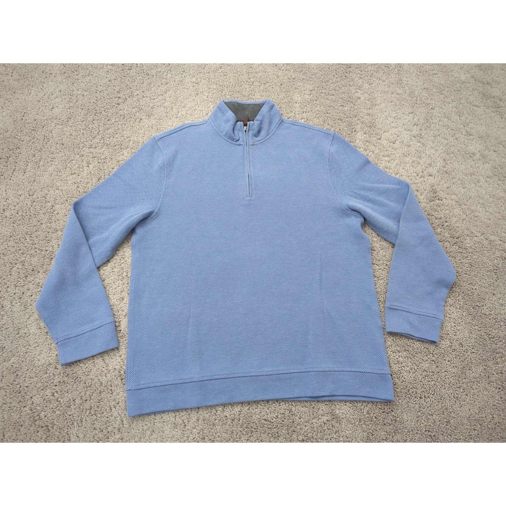 Tasso Elba Sweatshirt Mens Large Pullover 1/4 Zip‎ Long Sleeve Preppy Casual